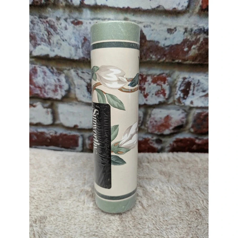 Sunworthy Magnolia Floral Wallpaper‎ Border Sage Green Cream 109209 5 Yards